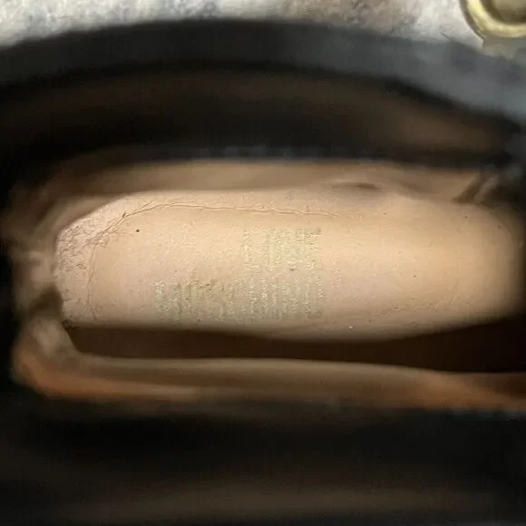 Love Moschino Women’s Black Combat Boots Heart Graphic Side Zip Lug Sole Size 40 - Picture 6 of 7